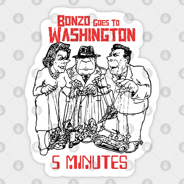 Bonzo Goes To Washington - 5 Minutes Sticker by darklordpug
